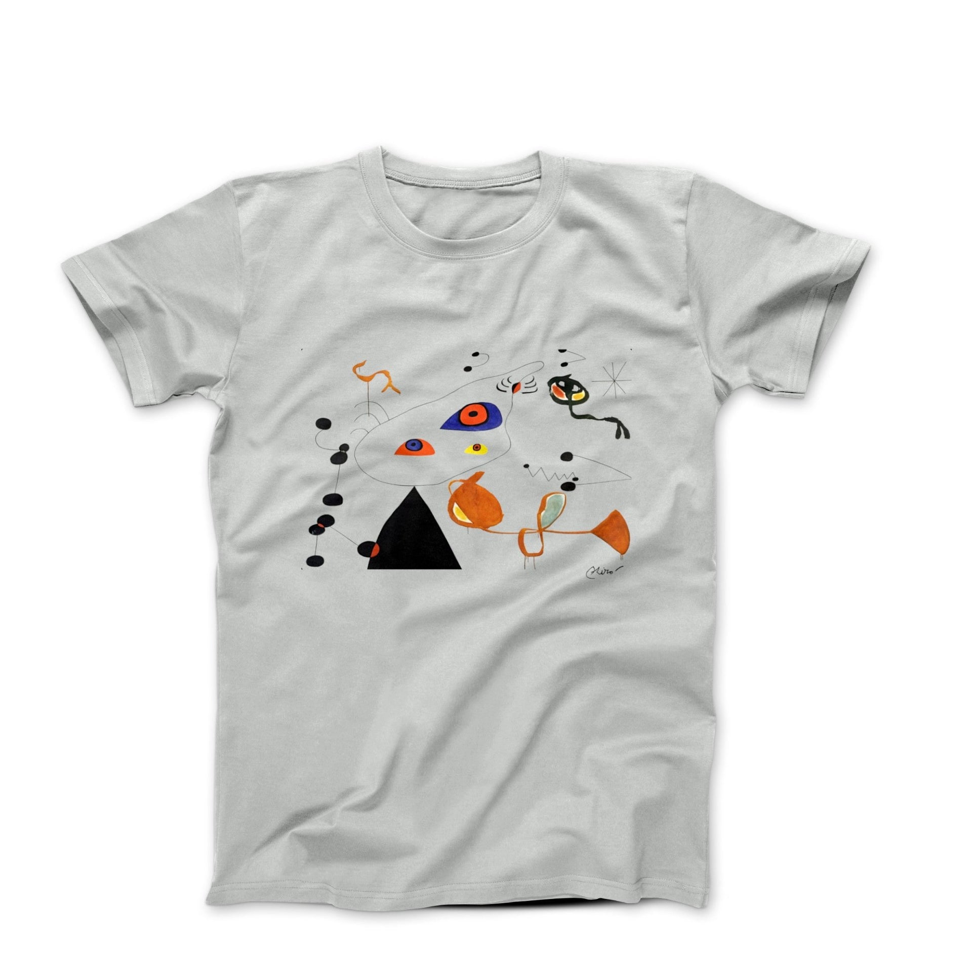 Miró Woman and Bird in the Night 1968 Artwork T-Shirt - Greatest Artists - Harvey Ltd