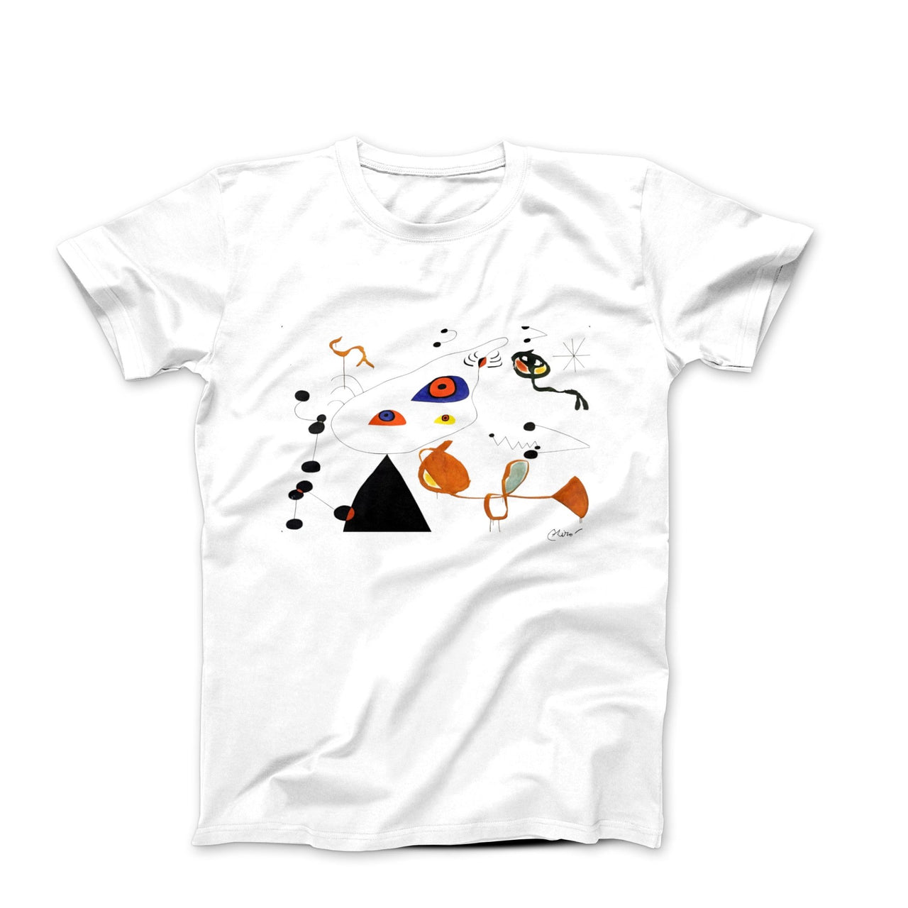 Miró Woman and Bird in the Night 1968 Artwork T-Shirt - Greatest Artists - Harvey Ltd