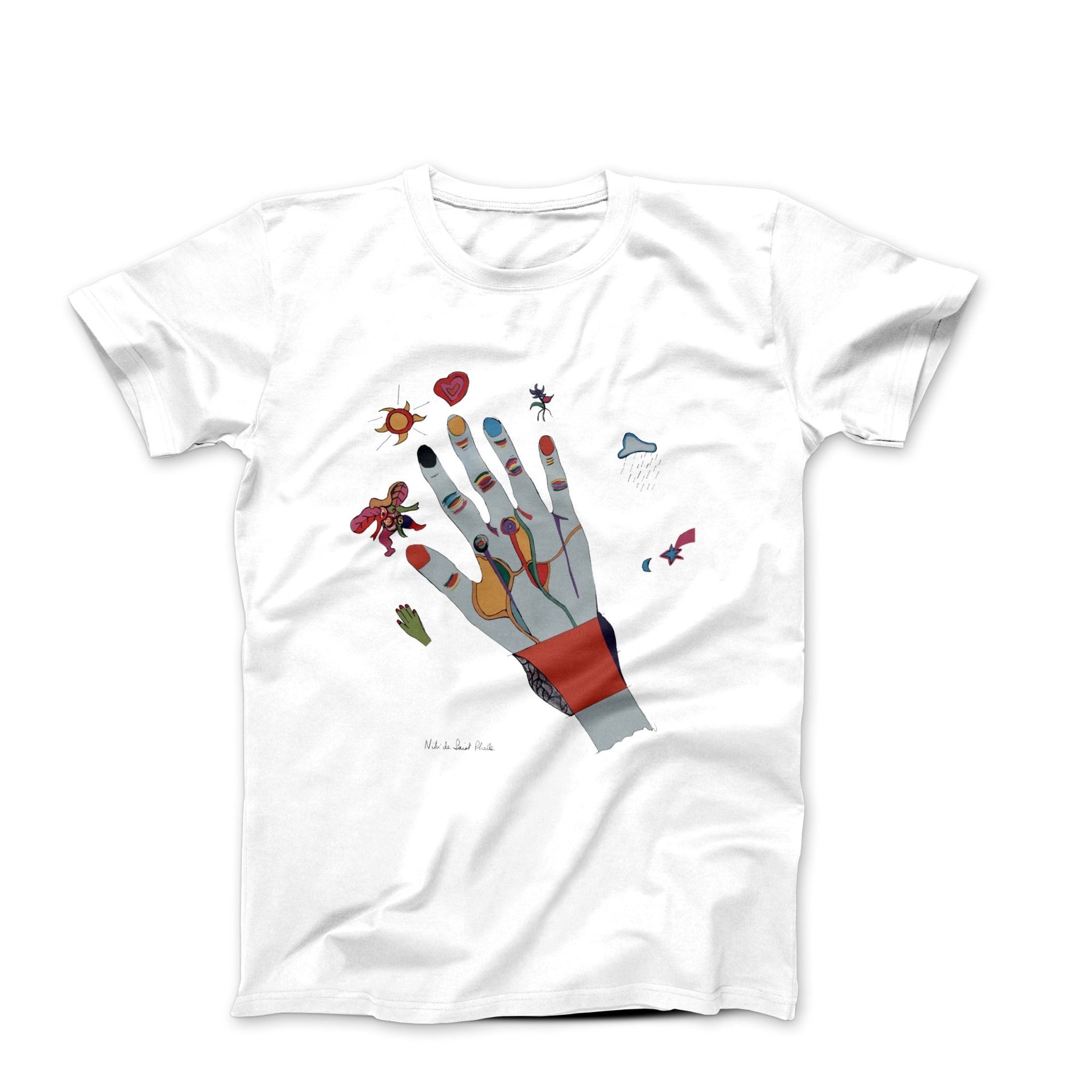 Niki de Saint Phalle My Blue Hand (1974) Art T-shirt - Clothing - Harvey Ltd