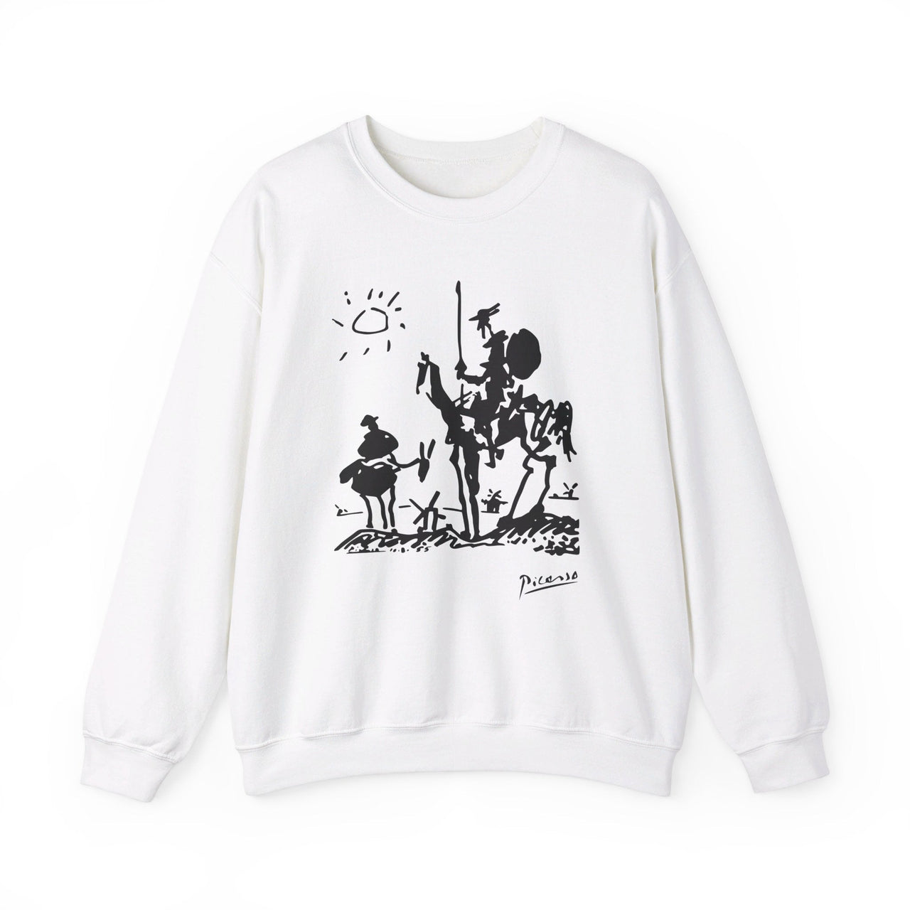 Pablo Picasso Don Quixote of La Mancha (1955) Artwork Sweatshirt - Clothing - Harvey Ltd