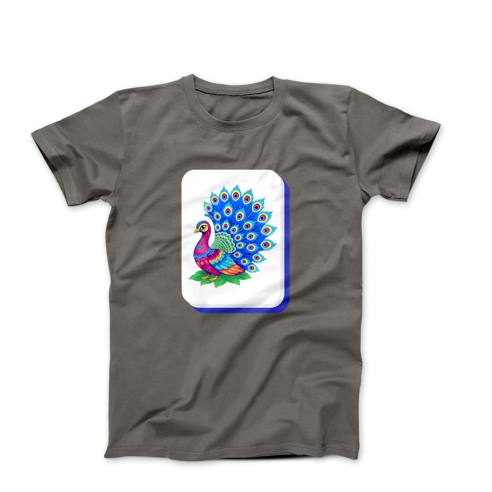 Peacock Mahjong Tile Graphic T-shirt - Humorous, Lifestyle & Others - Harvey Ltd
