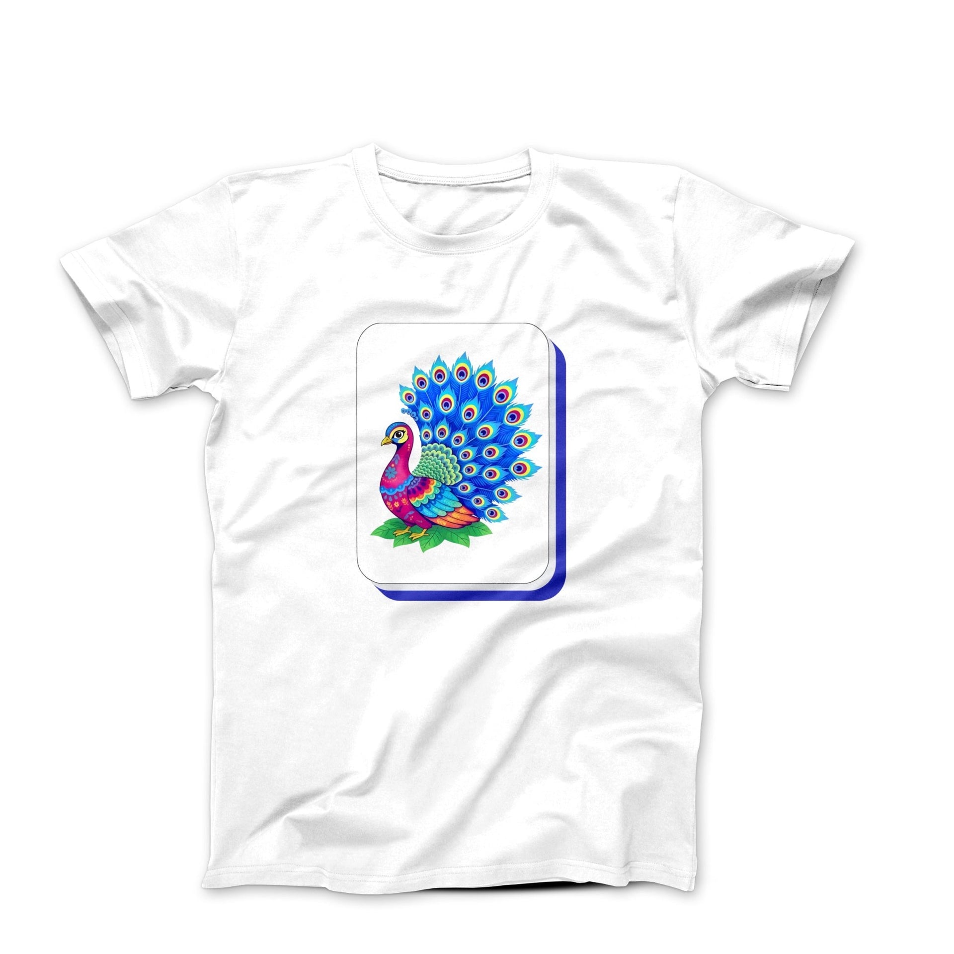 Peacock Mahjong Tile Graphic T-shirt - Humorous, Lifestyle & Others - Harvey Ltd