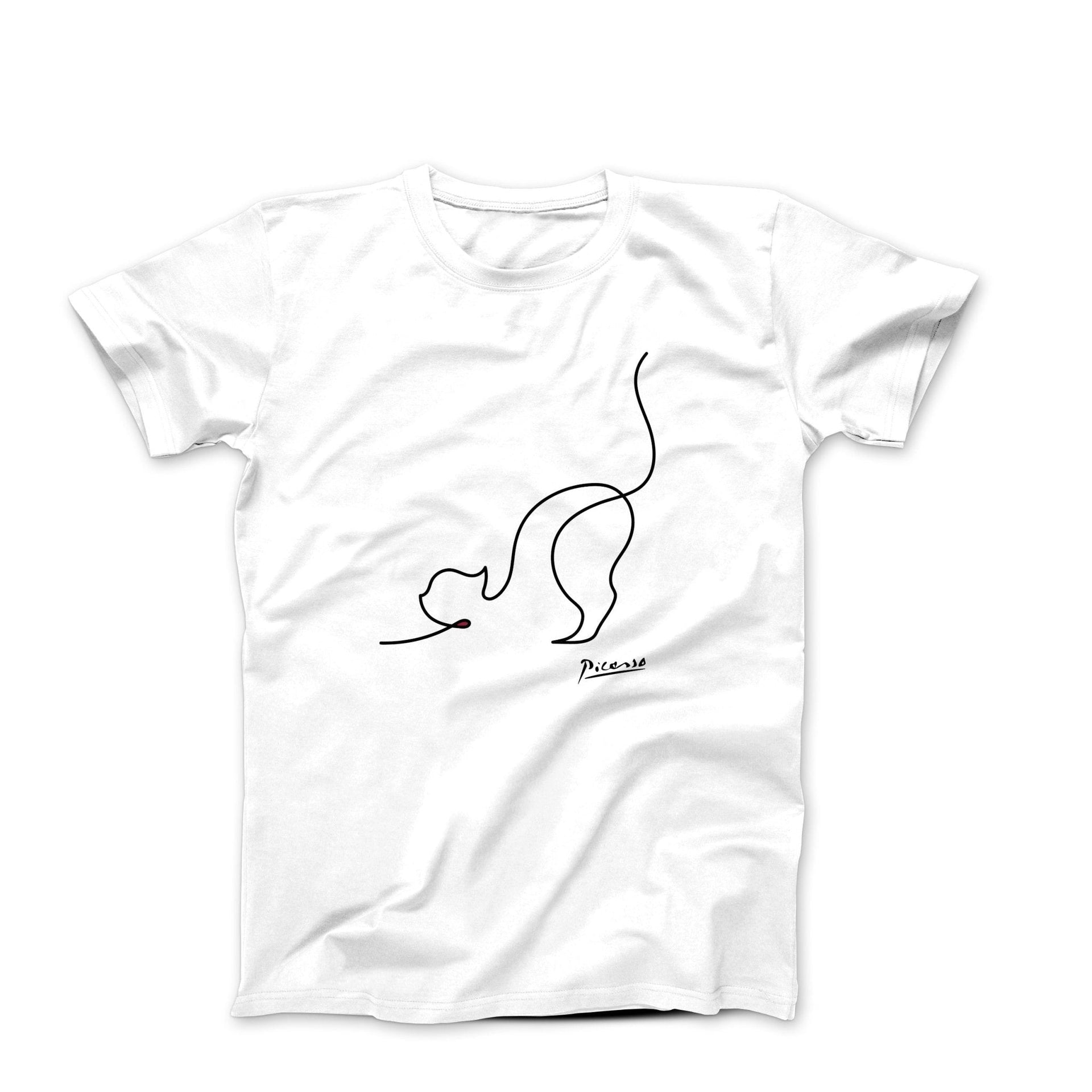 Picasso Cat Line Sketch T-shirt - Greatest Artists - Harvey Ltd