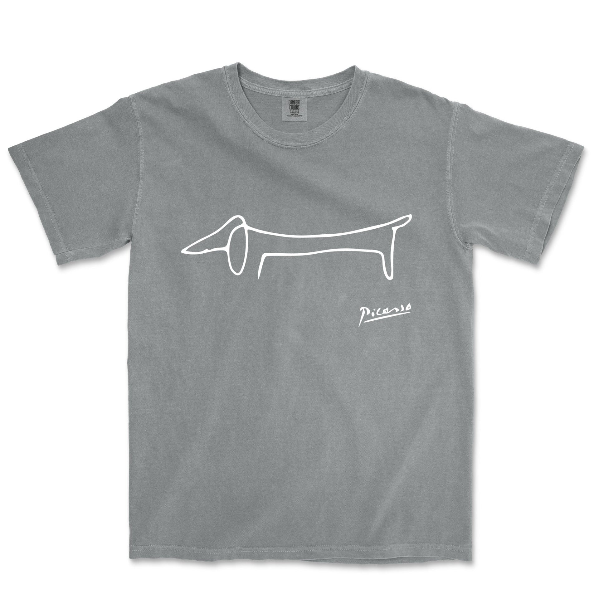 Picasso Dachshund (Lump) Garment - Dyed T-Shirt - Greatest Artists - Harvey Ltd