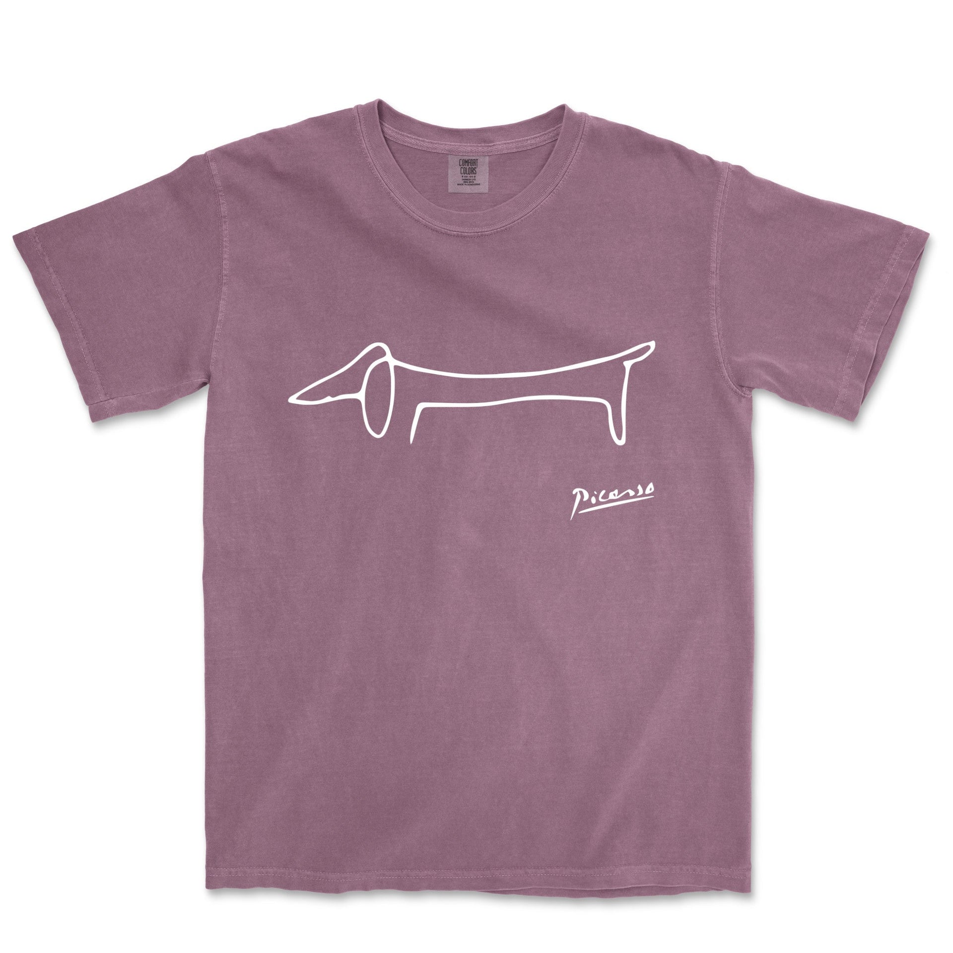 Picasso Dachshund (Lump) Garment - Dyed T-Shirt - Greatest Artists - Harvey Ltd