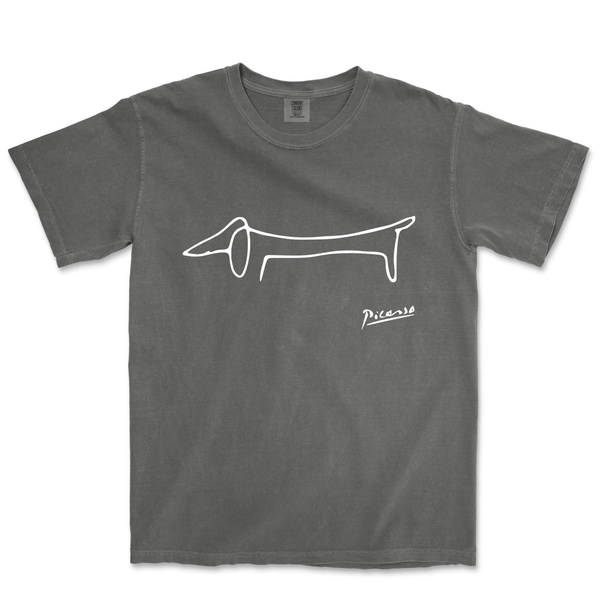 Picasso Dachshund (Lump) Garment - Dyed T-Shirt - Greatest Artists - Harvey Ltd
