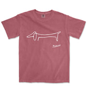 Picasso Dachshund (Lump) Garment - Dyed T-Shirt - Greatest Artists - Harvey Ltd