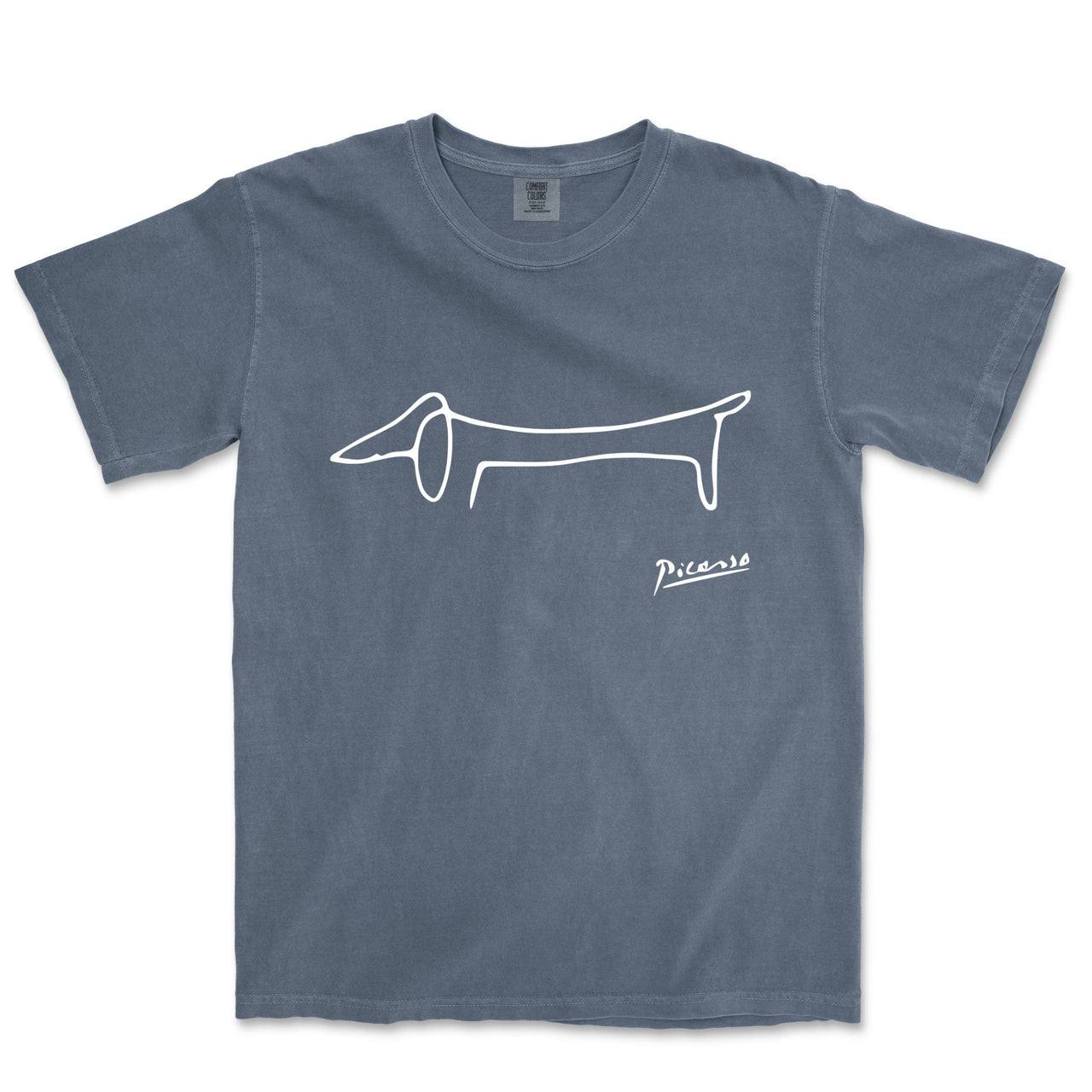 Picasso Dachshund (Lump) Garment - Dyed T-Shirt - Greatest Artists - Harvey Ltd