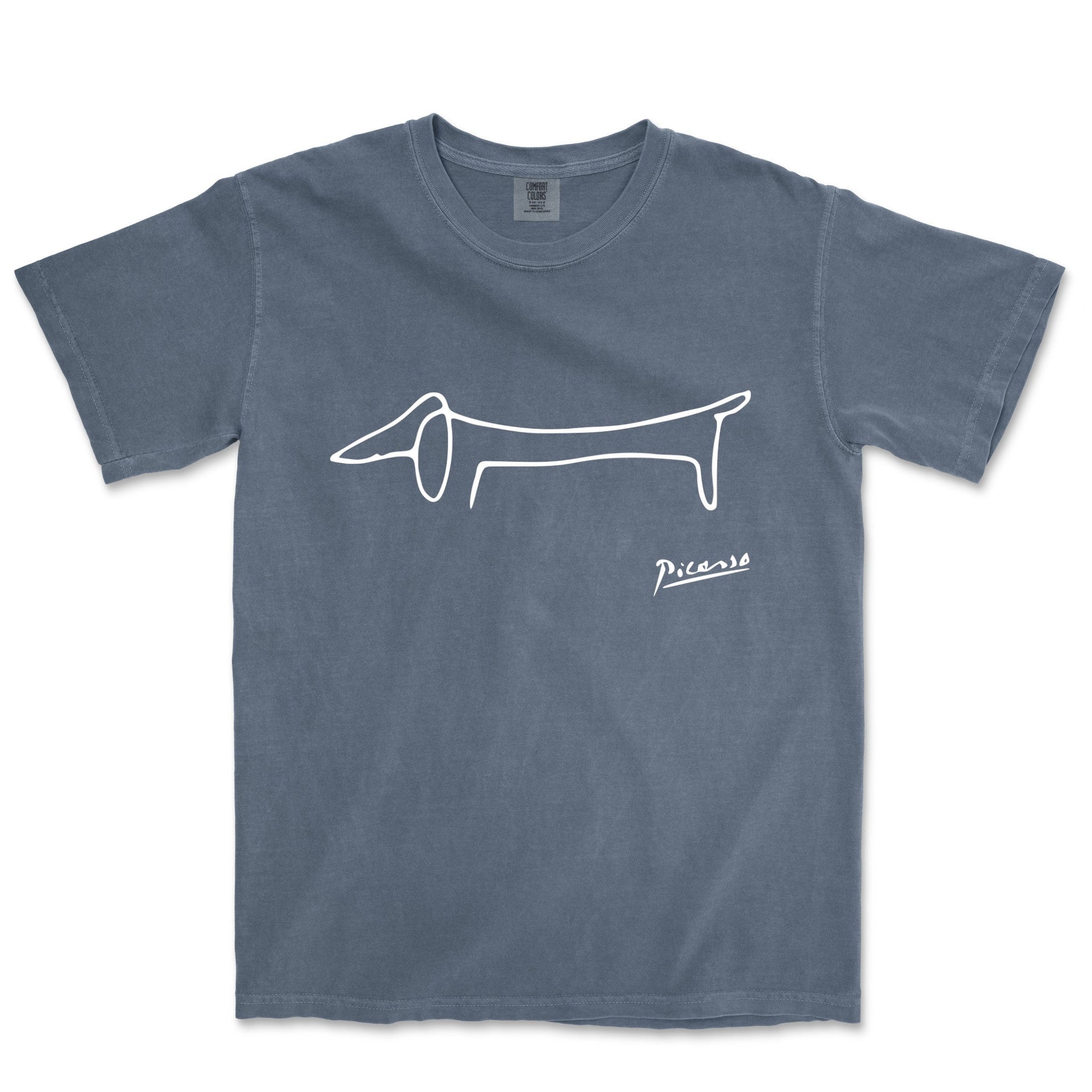Picasso Dachshund (Lump) Garment - Dyed T-Shirt - Greatest Artists - Harvey Ltd
