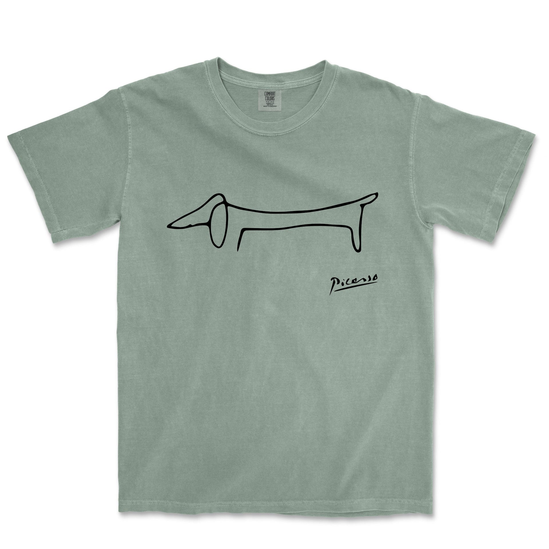 Picasso Dachshund (Lump) Garment - Dyed T-Shirt - Greatest Artists - Harvey Ltd