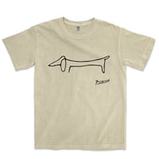 Picasso Dachshund (Lump) Garment - Dyed T-Shirt - Greatest Artists - Harvey Ltd