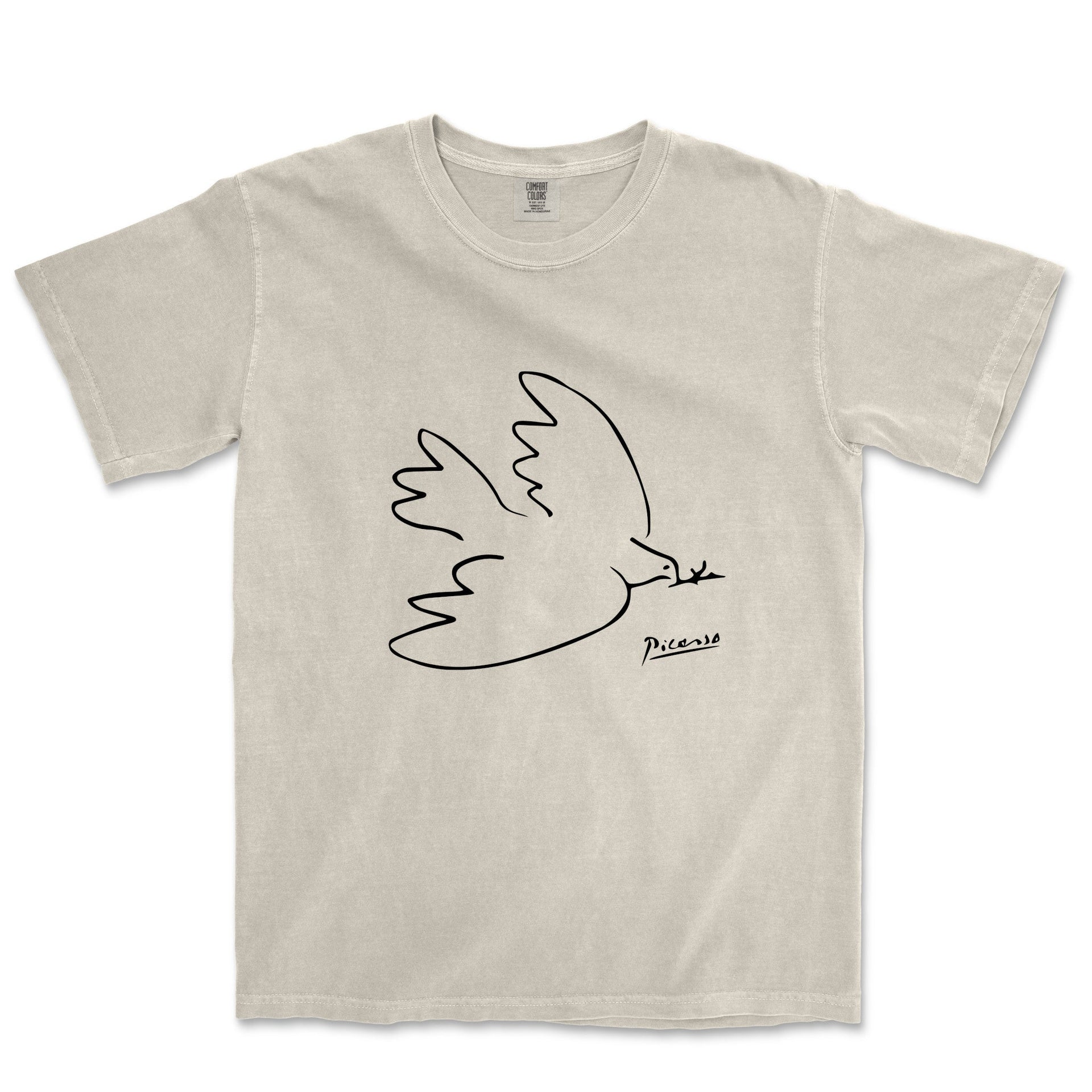 Picasso Dove of Peace Garment - Dyed T-Shirt - Greatest Artists - Harvey Ltd