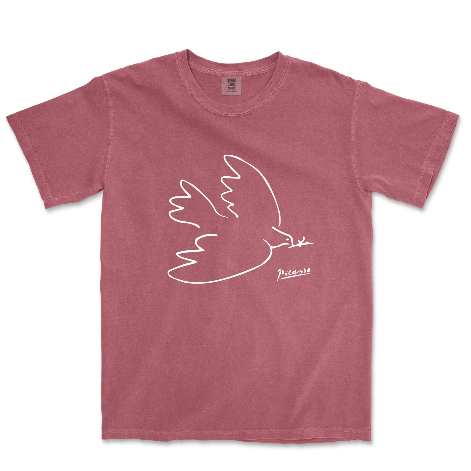 Picasso Dove of Peace Garment - Dyed T-Shirt - Greatest Artists - Harvey Ltd