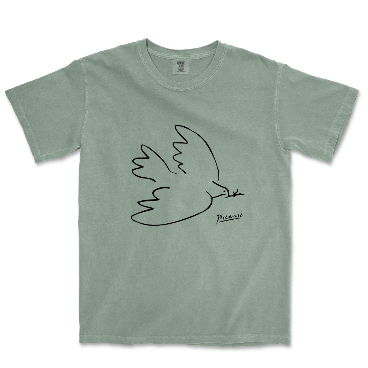 Picasso Dove of Peace Garment - Dyed T-Shirt - Greatest Artists - Harvey Ltd