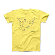 Picasso Dove With Flowers (1949) Artwork T-Shirt - Greatest Artists - Harvey Ltd
