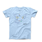 Picasso Dove With Flowers (1949) Artwork T-Shirt - Greatest Artists - Harvey Ltd