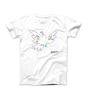 Picasso Dove With Flowers Artwork T-Shirt - Greatest Artists - Harvey Ltd