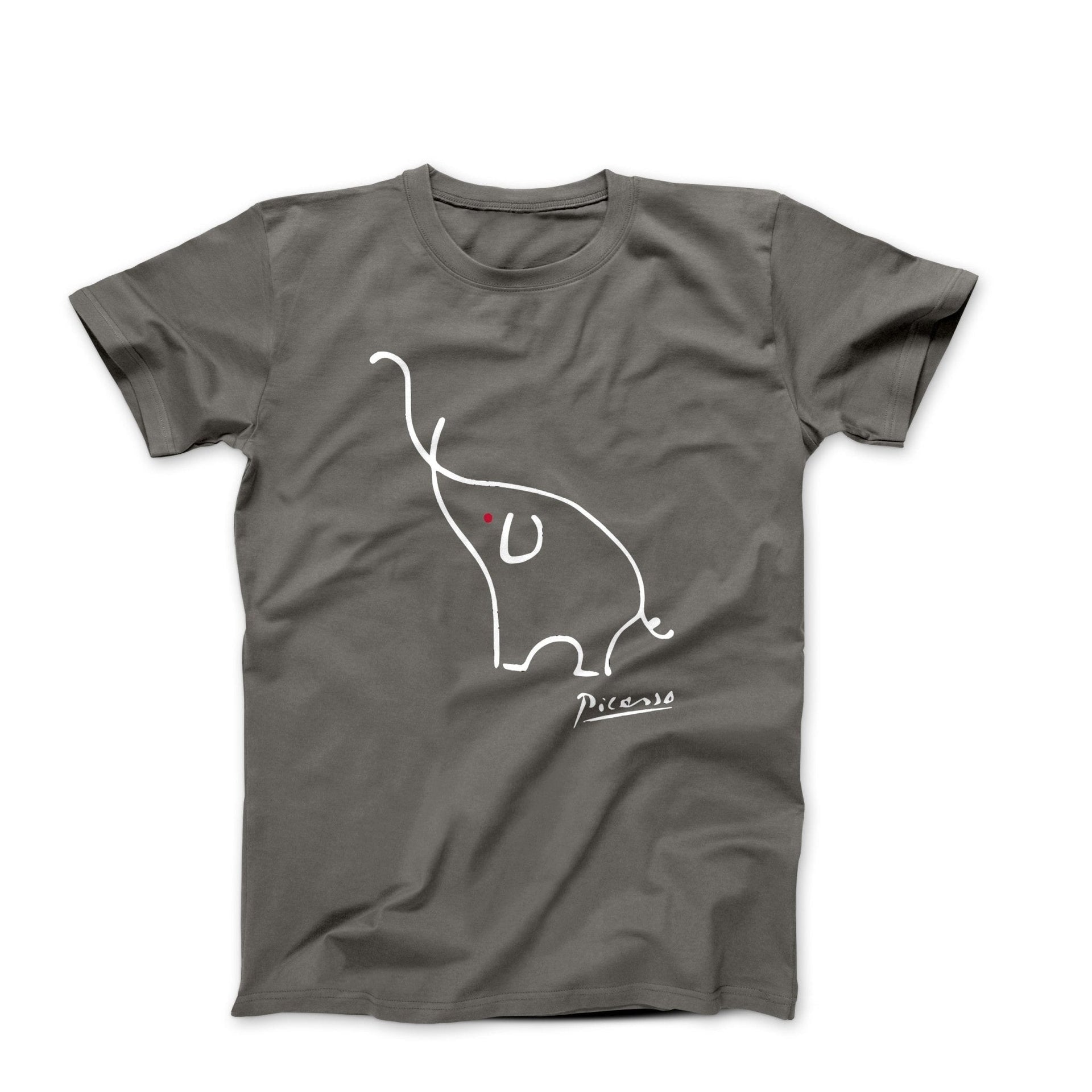 Picasso Elephant Line Sketch T-shirt - Greatest Artists - Harvey Ltd