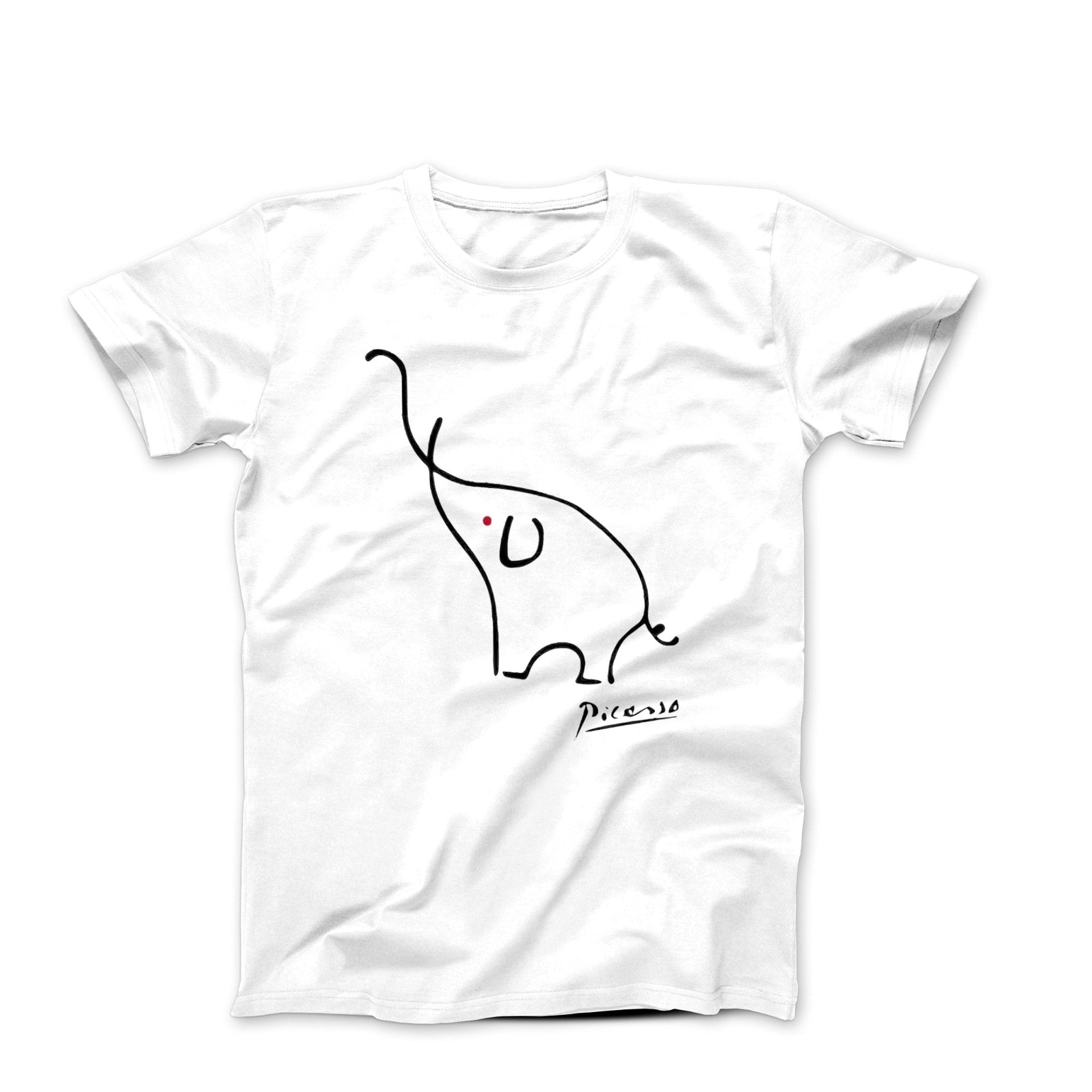 Picasso Elephant Line Sketch T-shirt - Greatest Artists - Harvey Ltd