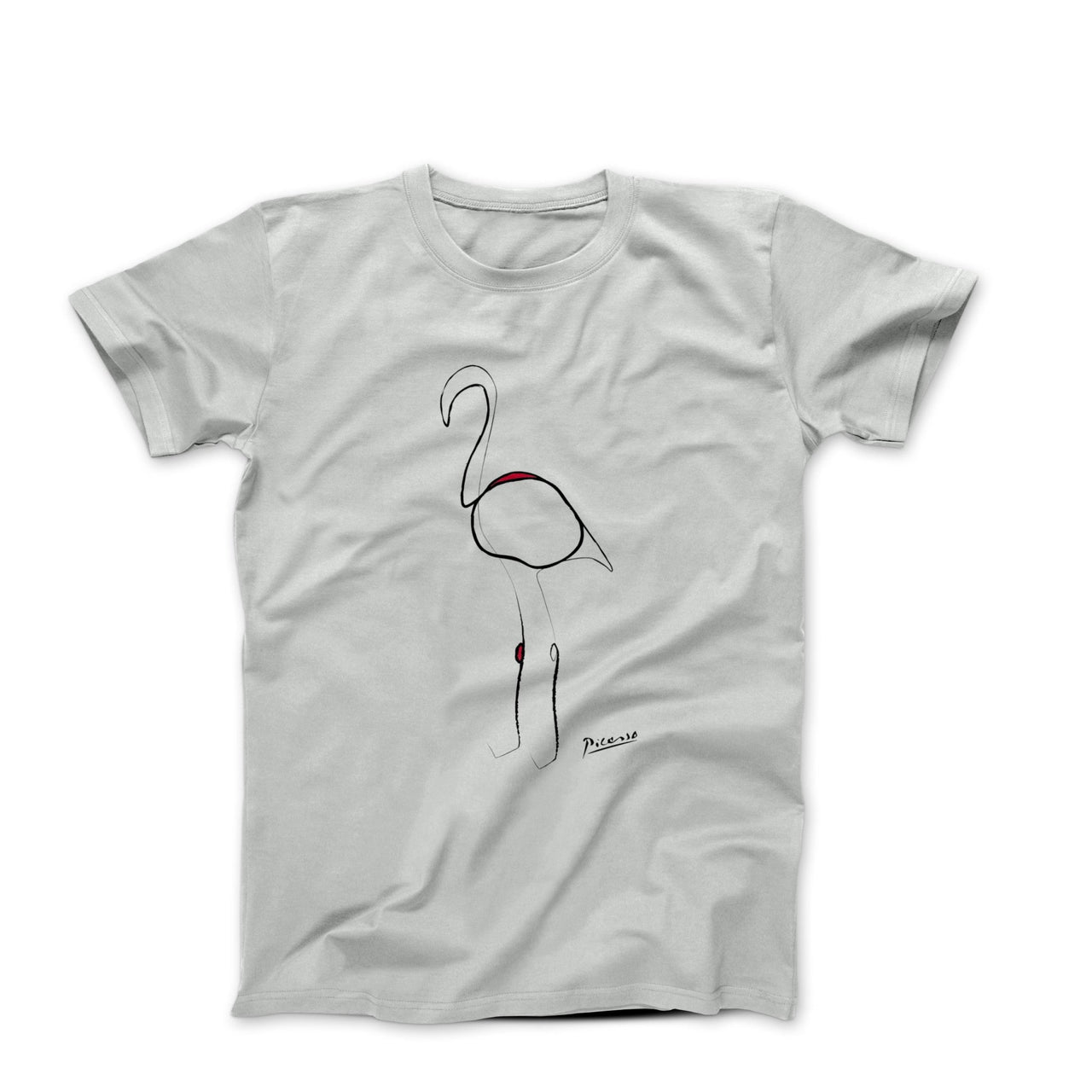 Picasso Flamingo Line Sketch T-shirt - Greatest Artists - Harvey Ltd