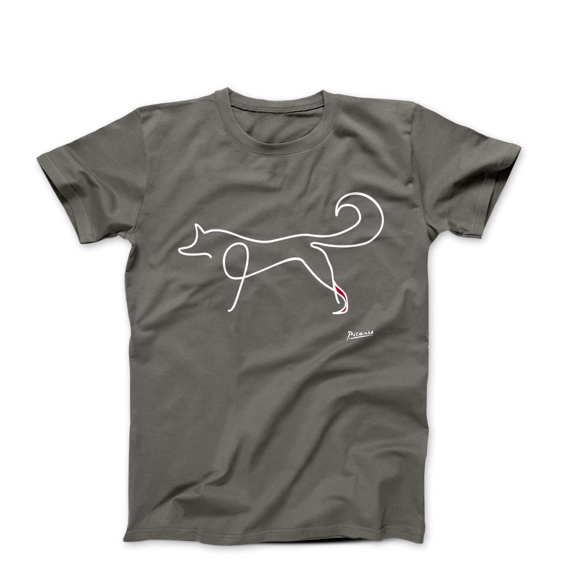 Picasso Fox Line Sketch T-shirt - Greatest Artists - Harvey Ltd