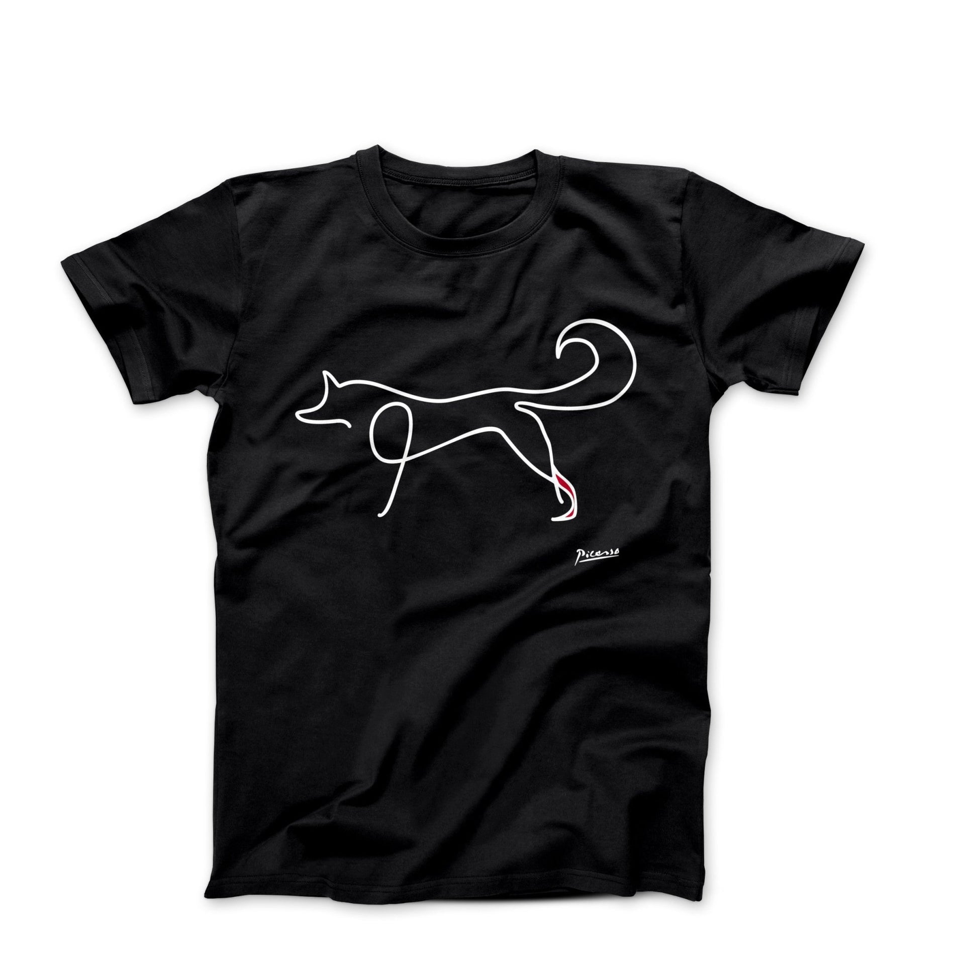 Picasso Fox Line Sketch T-shirt - Greatest Artists - Harvey Ltd
