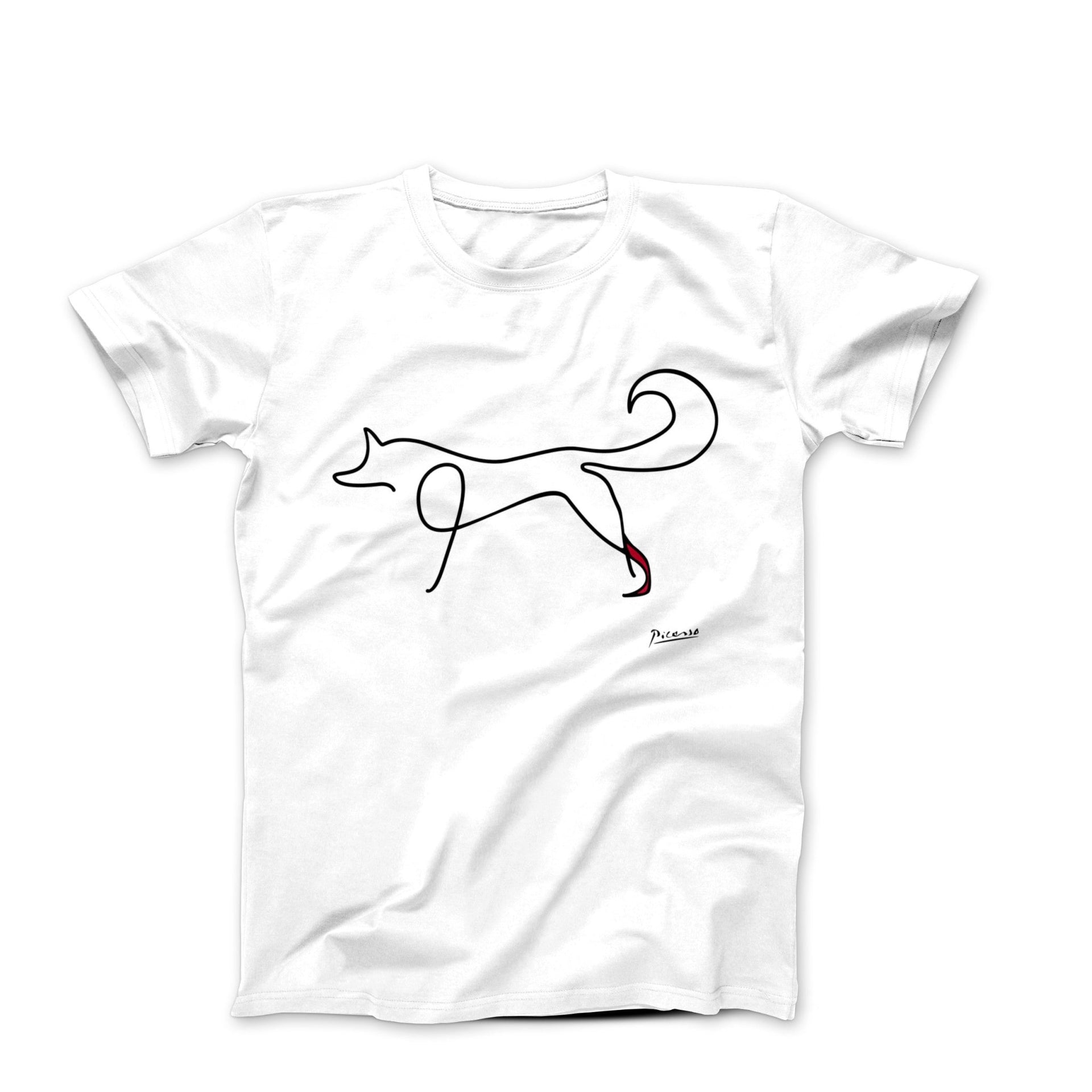 Picasso Fox Line Sketch T-shirt - Greatest Artists - Harvey Ltd