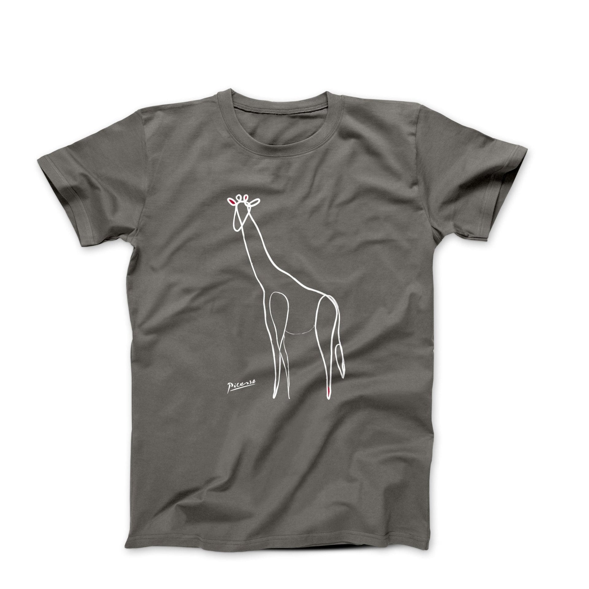 Picasso Giraffe Line Sketch T-shirt - Greatest Artists - Harvey Ltd