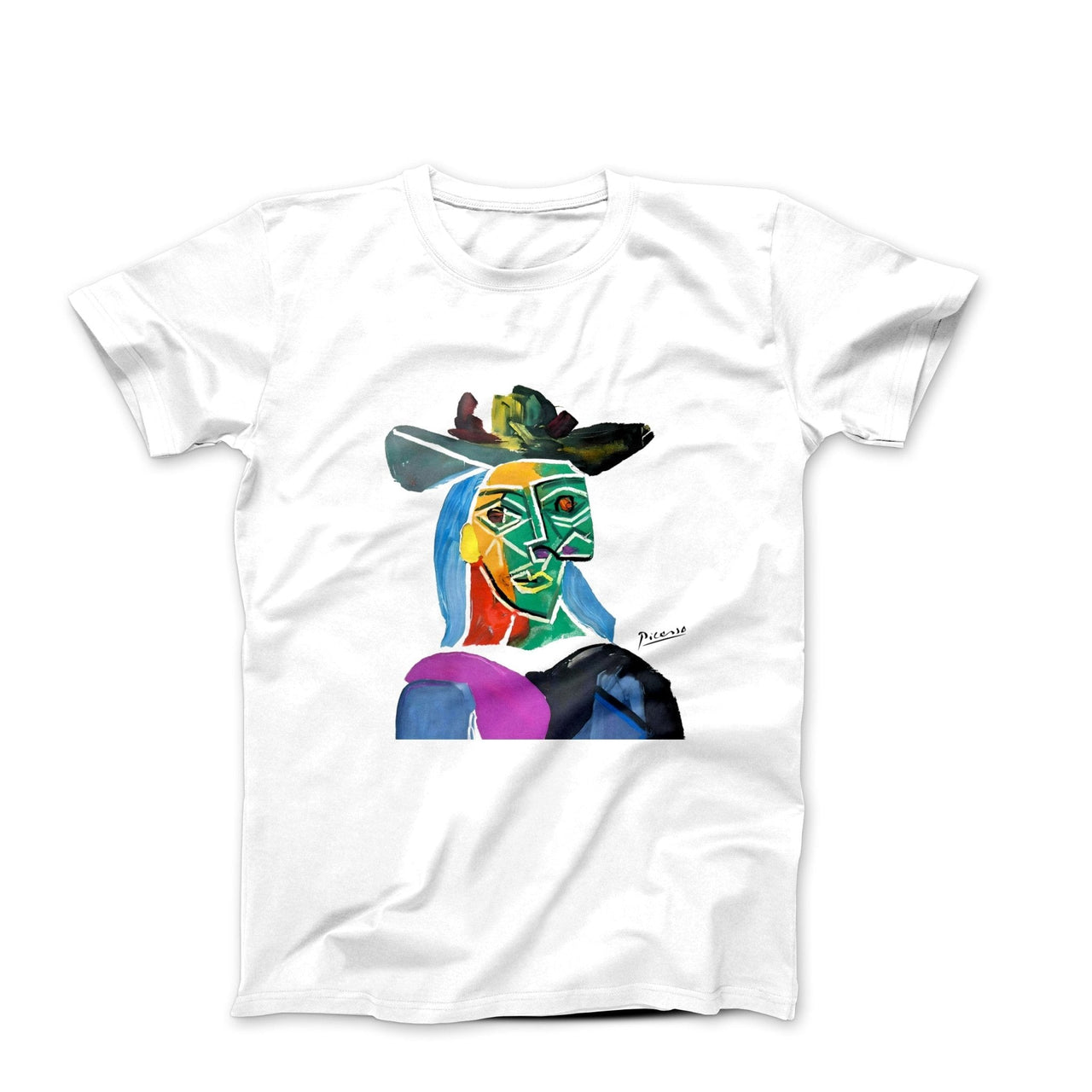 Picasso Head of a Woman With Red Ribbon (1939) Art T-shirt - Greatest Artists - Harvey Ltd