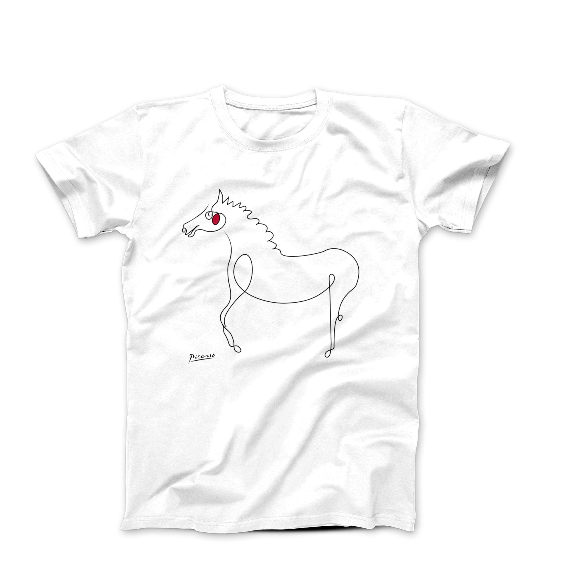 Picasso Horse Line Sketch T-shirt - Greatest Artists - Harvey Ltd