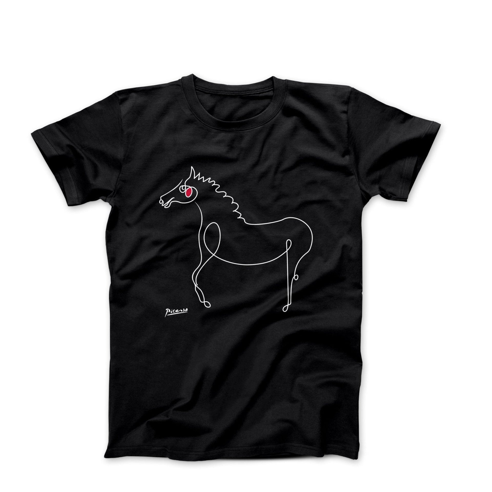 Picasso Horse Line Sketch T-shirt - Greatest Artists - Harvey Ltd