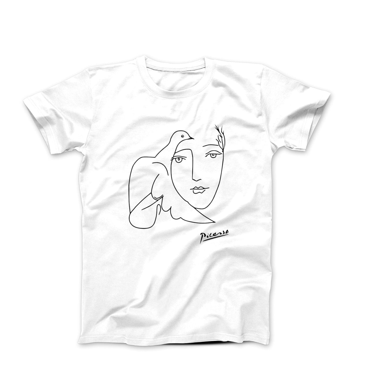 Picasso Peace (Dove and Face) Artwork T-Shirt - Greatest Artists - Harvey Ltd