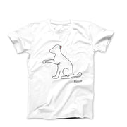 Picasso Puppy Line Sketch T-shirt - Greatest Artists - Harvey Ltd
