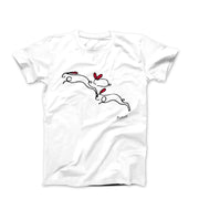 Picasso Rabbits Line Sketch T-shirt - Greatest Artists - Harvey Ltd