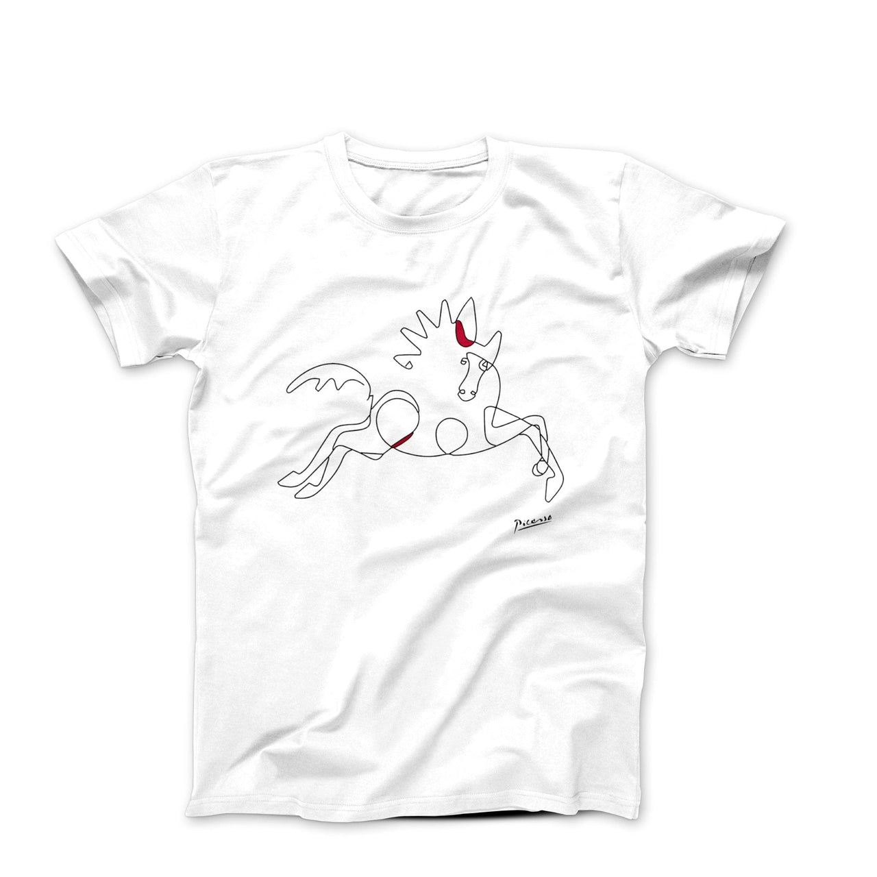 Picasso Stallion Line Sketch T-shirt - Greatest Artists - Harvey Ltd