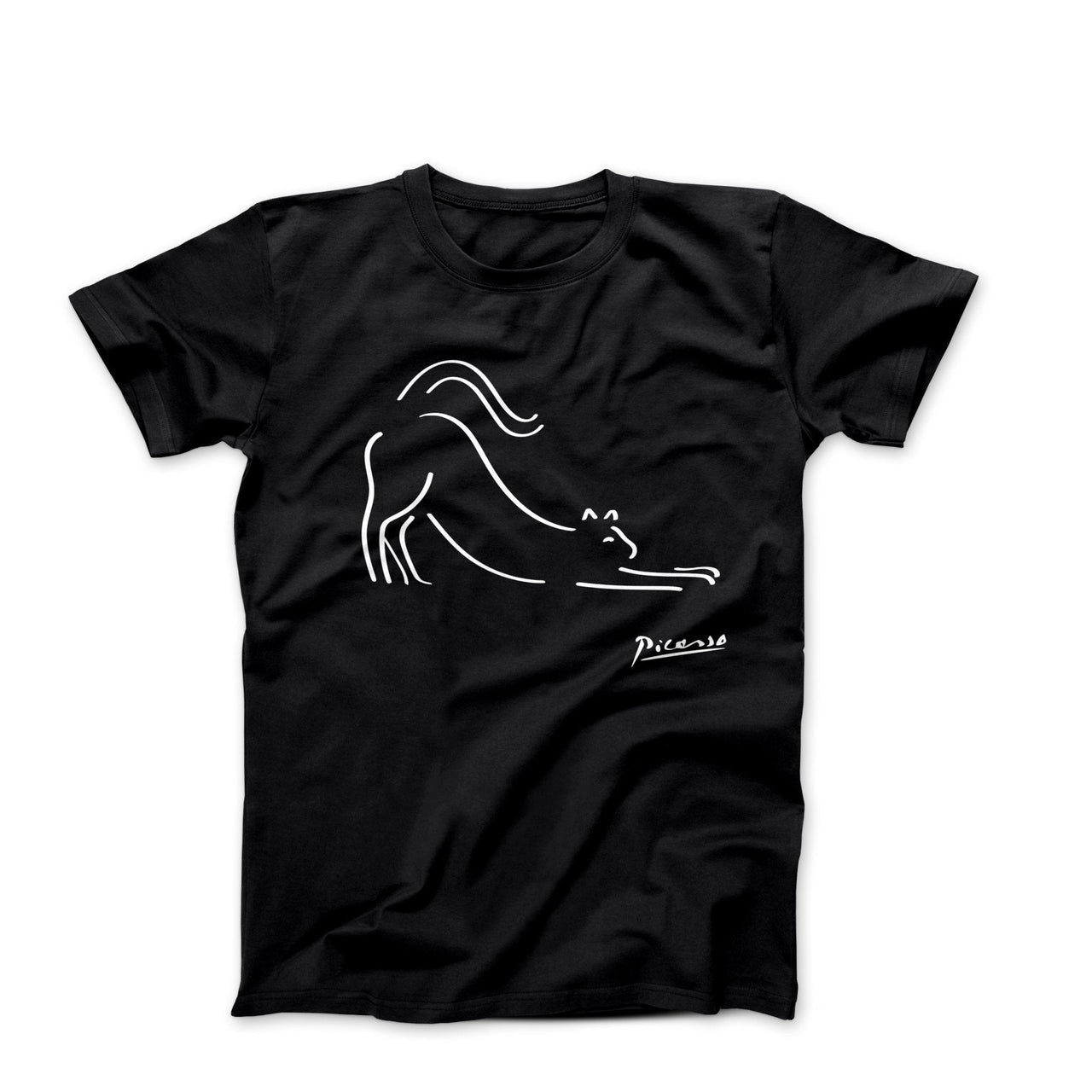 Picasso Stretching Cat Artwork T-shirt - Greatest Artists - Harvey Ltd