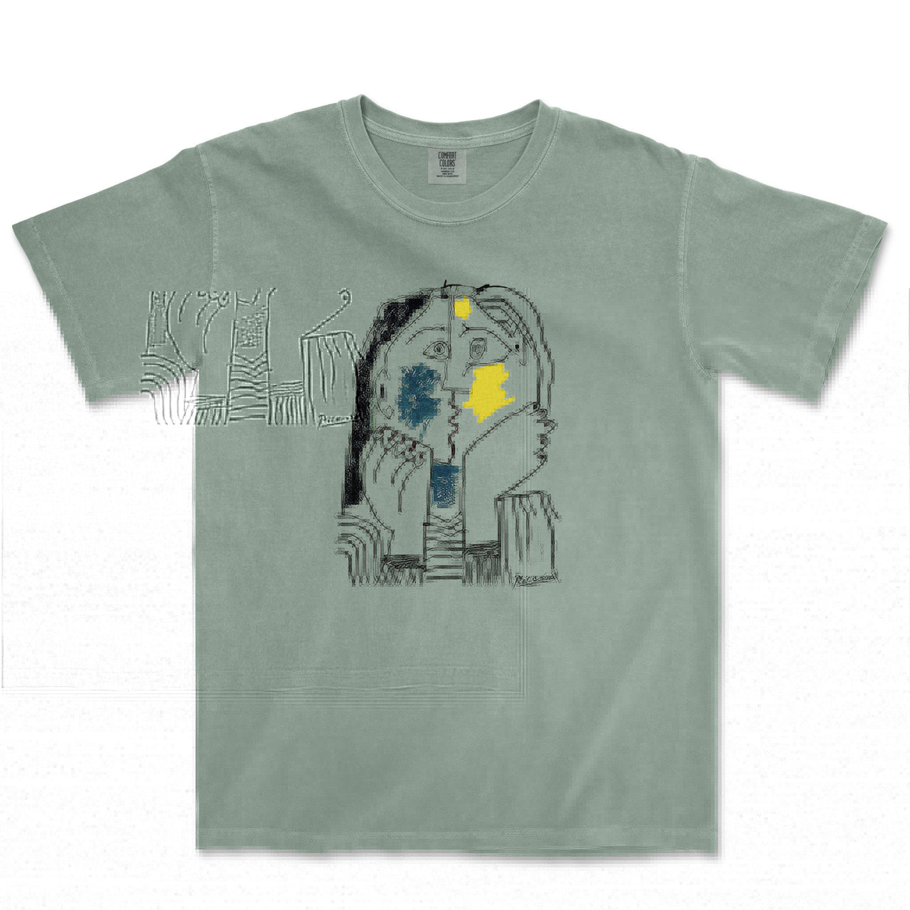 Picasso the Kiss Garment - Dyed T-Shirt - Greatest Artists - Harvey Ltd