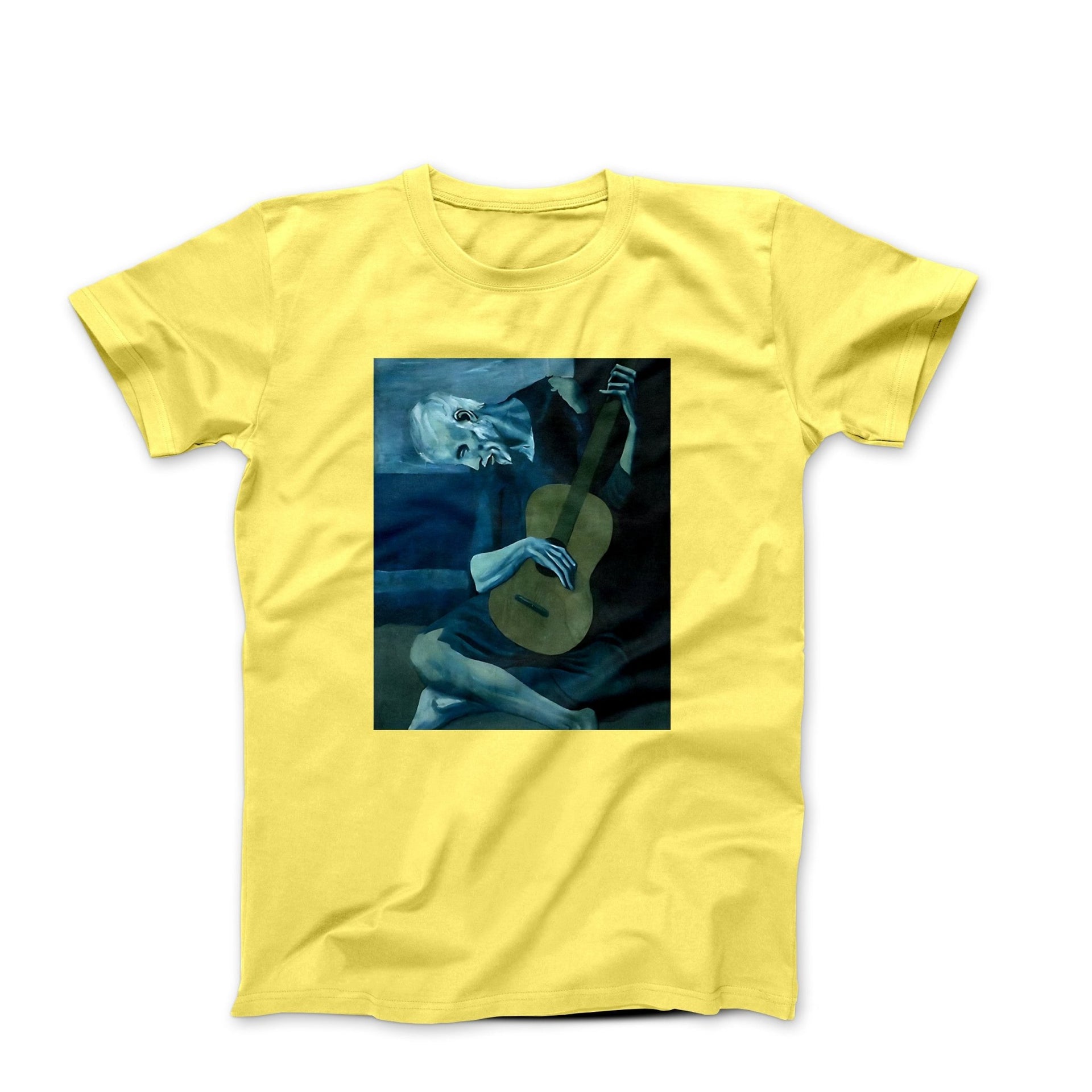 Picasso The Old Guitarist (1904) Artwork T-shirt - Greatest Artists - Harvey Ltd