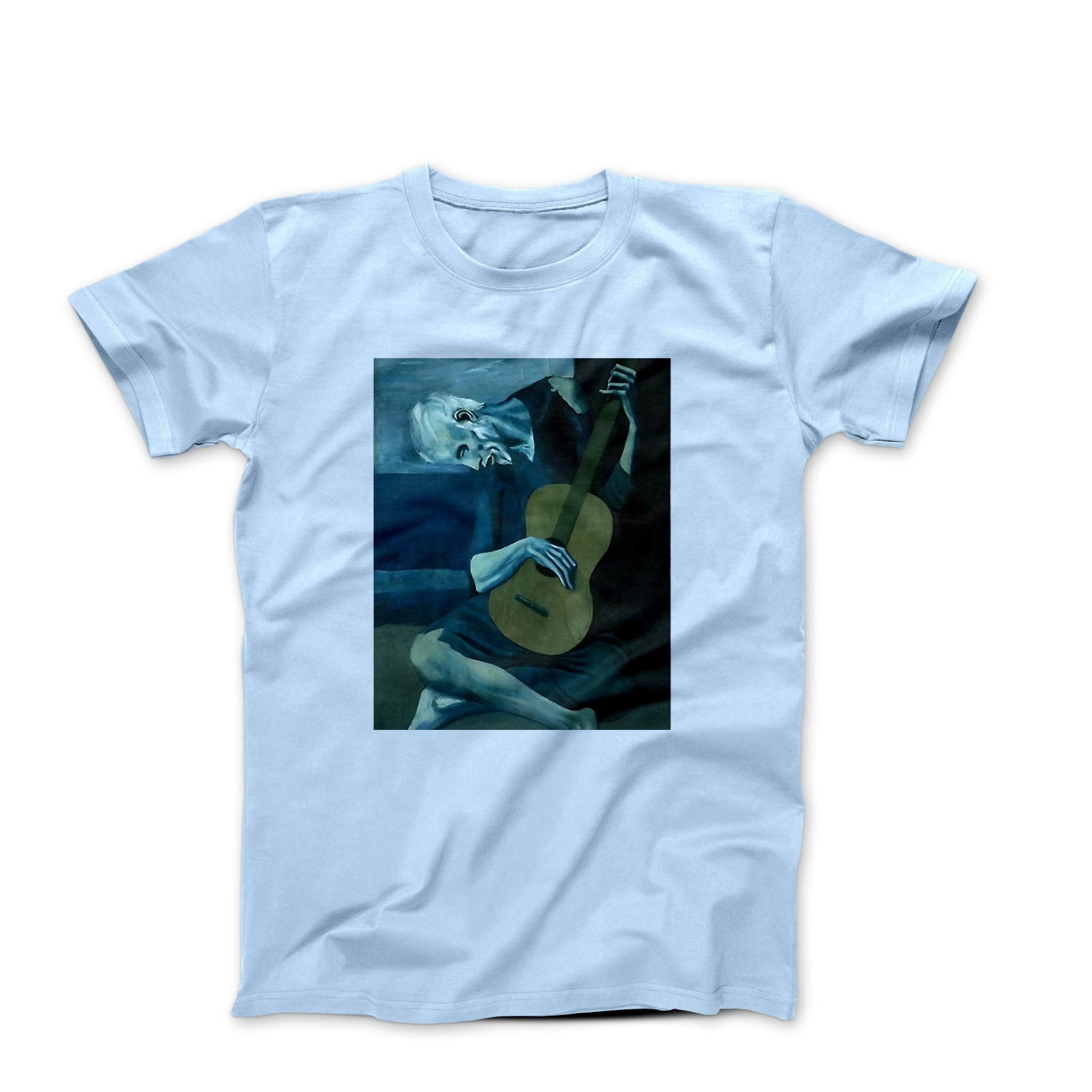 Picasso The Old Guitarist (1904) Artwork T-shirt - Greatest Artists - Harvey Ltd