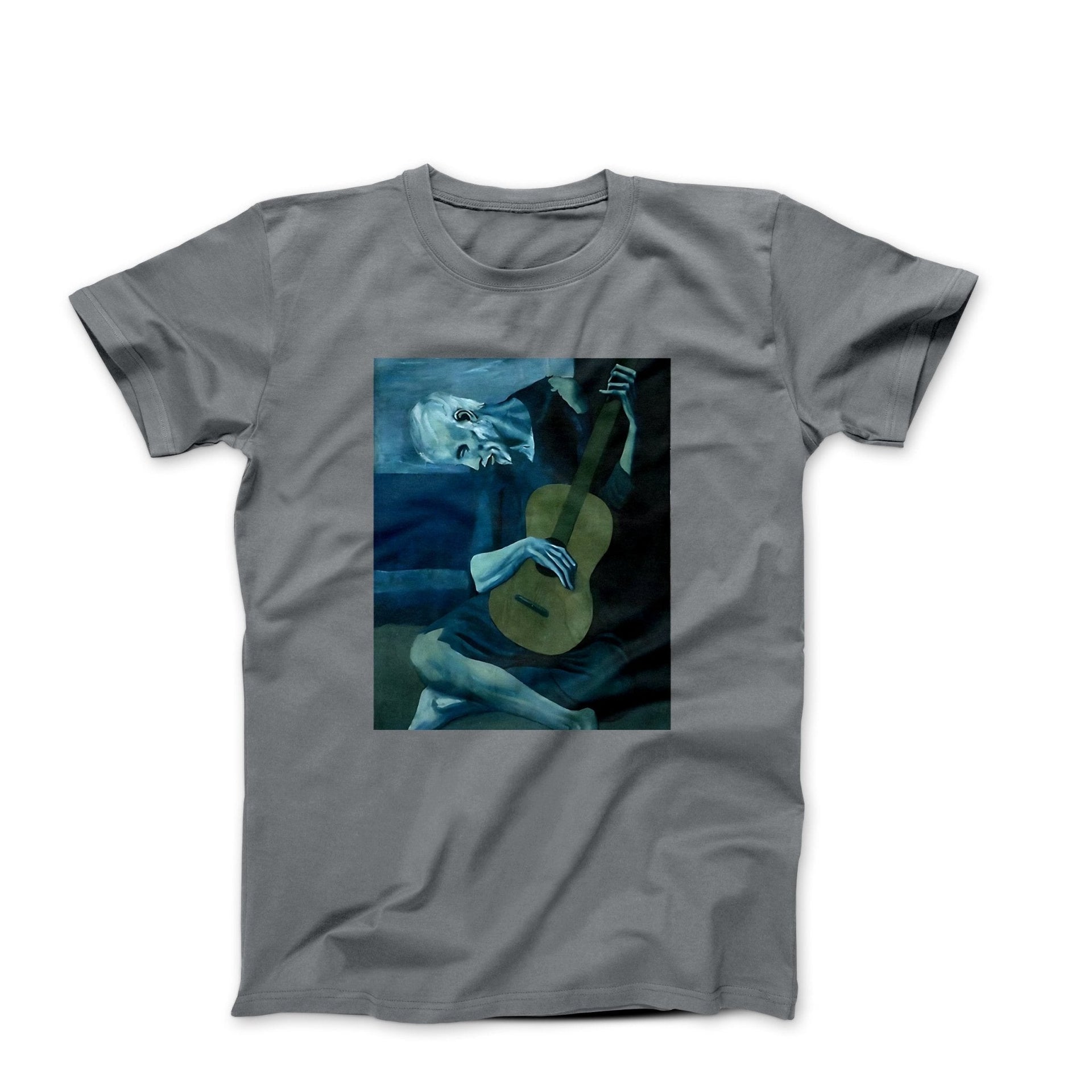 Picasso The Old Guitarist (1904) Artwork T-shirt - Greatest Artists - Harvey Ltd