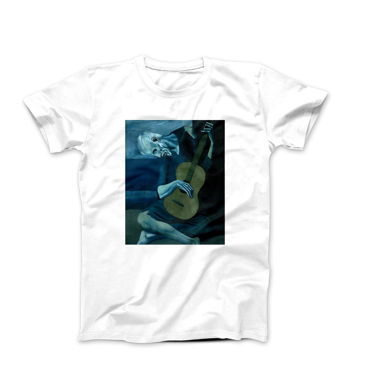 Picasso The Old Guitarist (1904) Artwork T-shirt - Greatest Artists - Harvey Ltd
