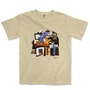 Picasso Three Musicians Garment - Dyed T-Shirt - Greatest Artists - Harvey Ltd