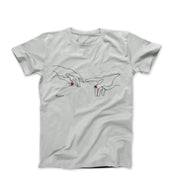 Picasso Touching Hands Line Drawing T-shirt - Greatest Artists - Harvey Ltd