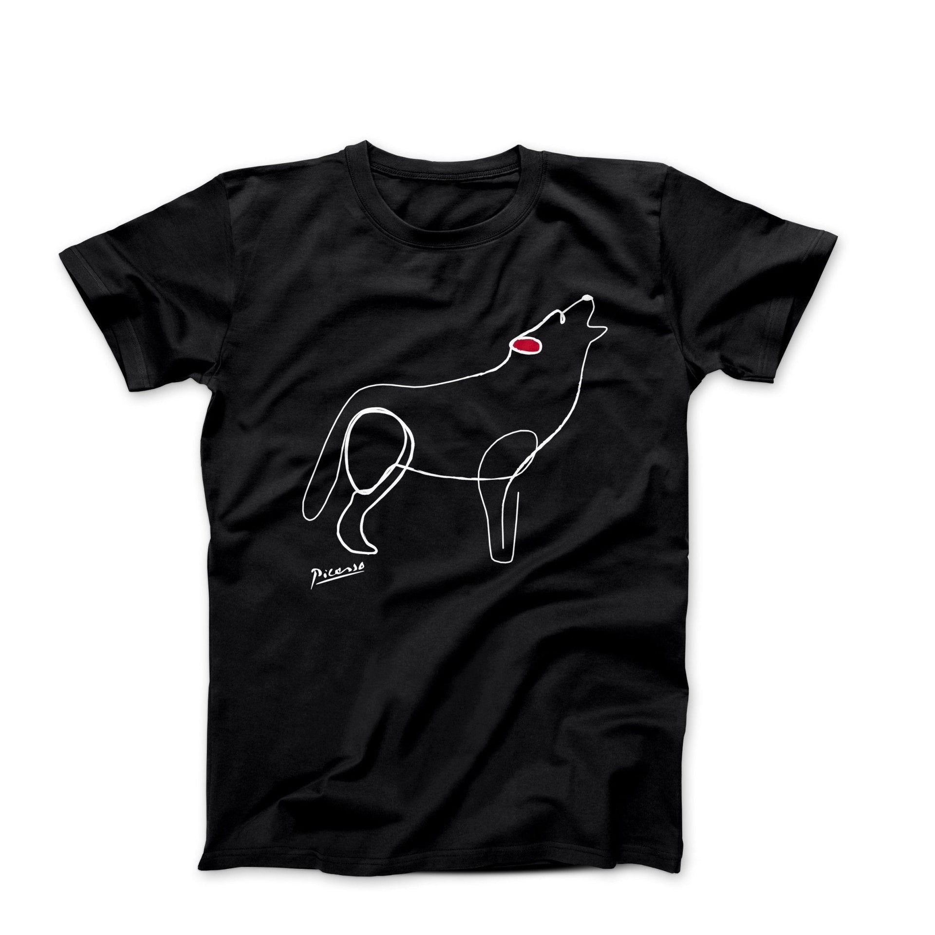 Picasso Wolf Line Sketch T-shirt - Greatest Artists - Harvey Ltd