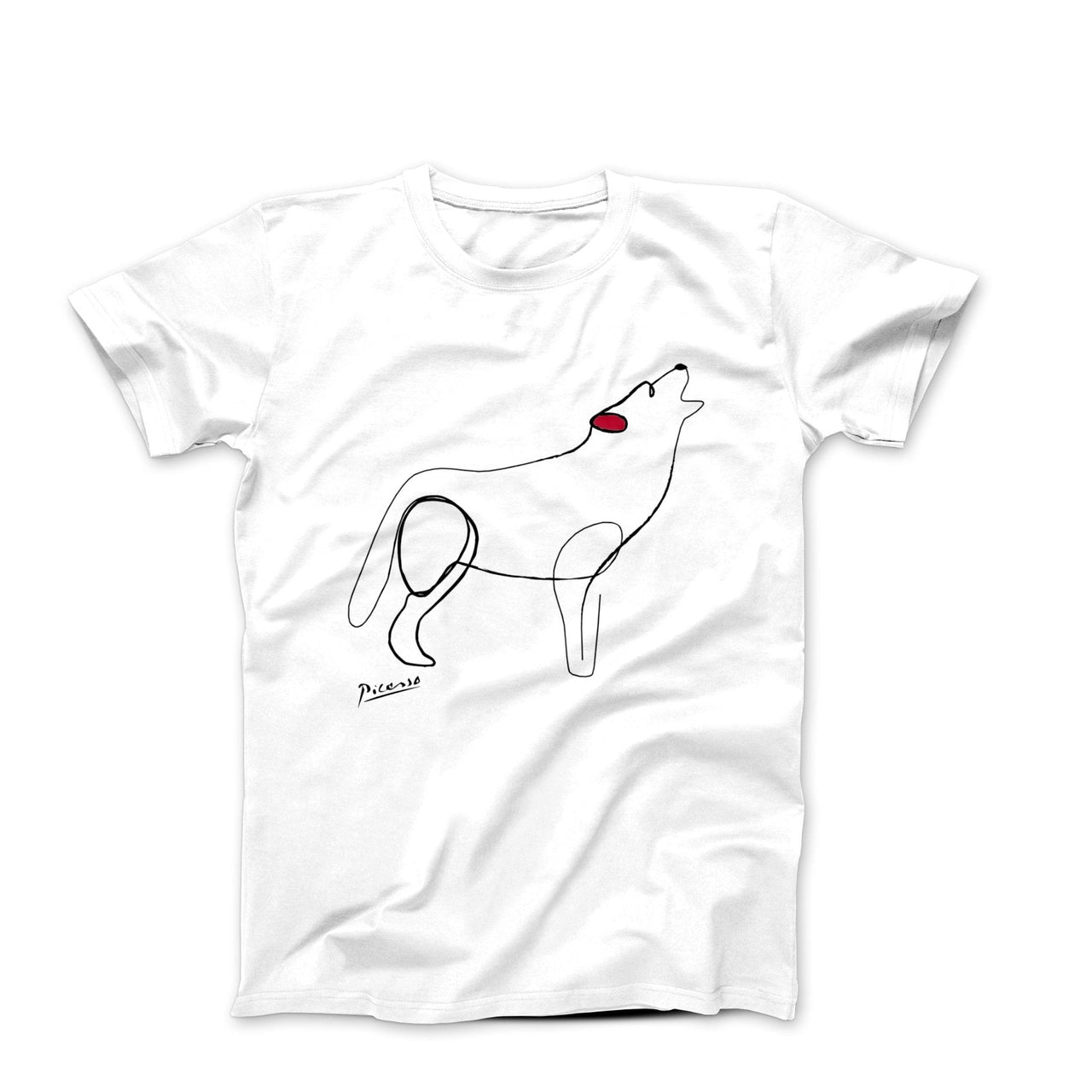 Picasso Wolf Line Sketch T-shirt - Greatest Artists - Harvey Ltd