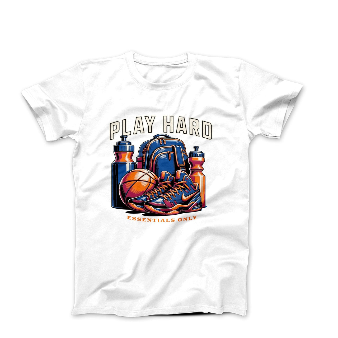 Play Hard, Essentials Only Illustration T-shirt - Relationships & Well - Being - Harvey Ltd