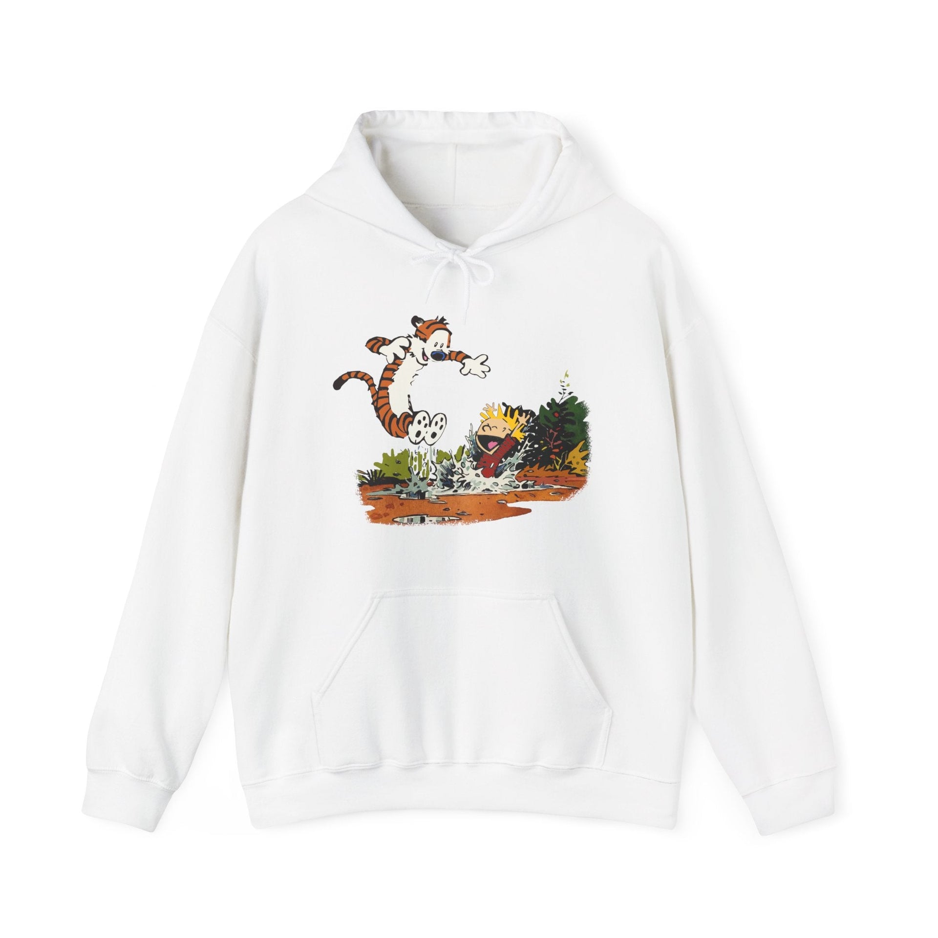 Puddle Splashing Illustration Hoodie - Comics, Movies & Music - Harvey Ltd
