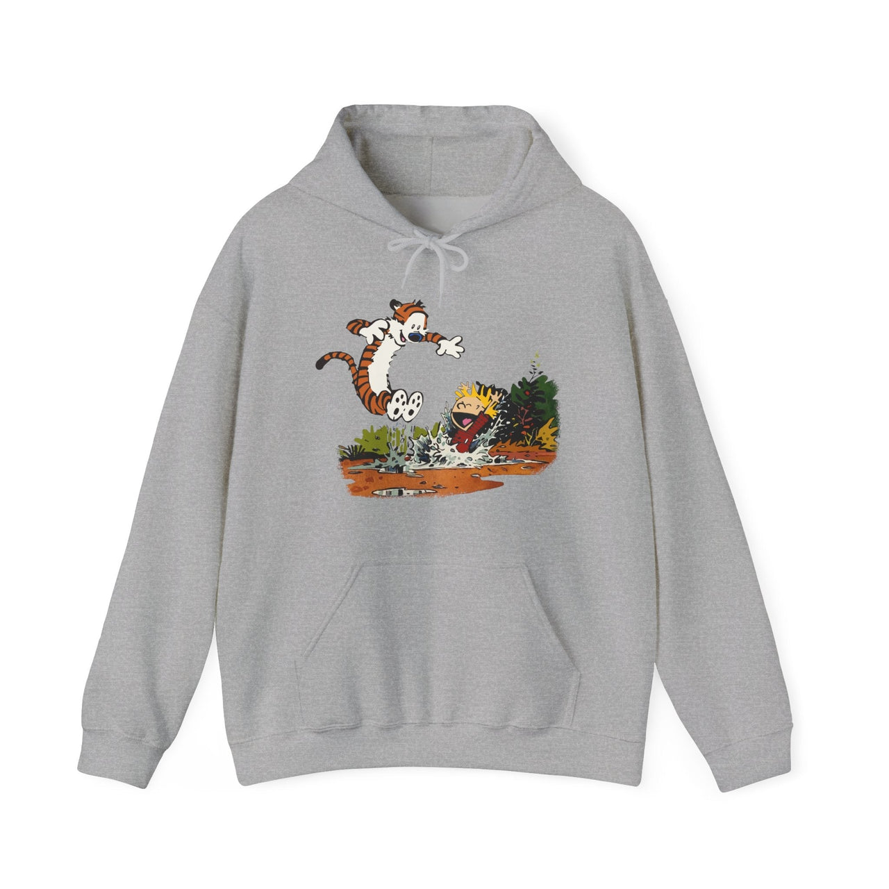 Puddle Splashing Illustration Hoodie - Comics, Movies & Music - Harvey Ltd