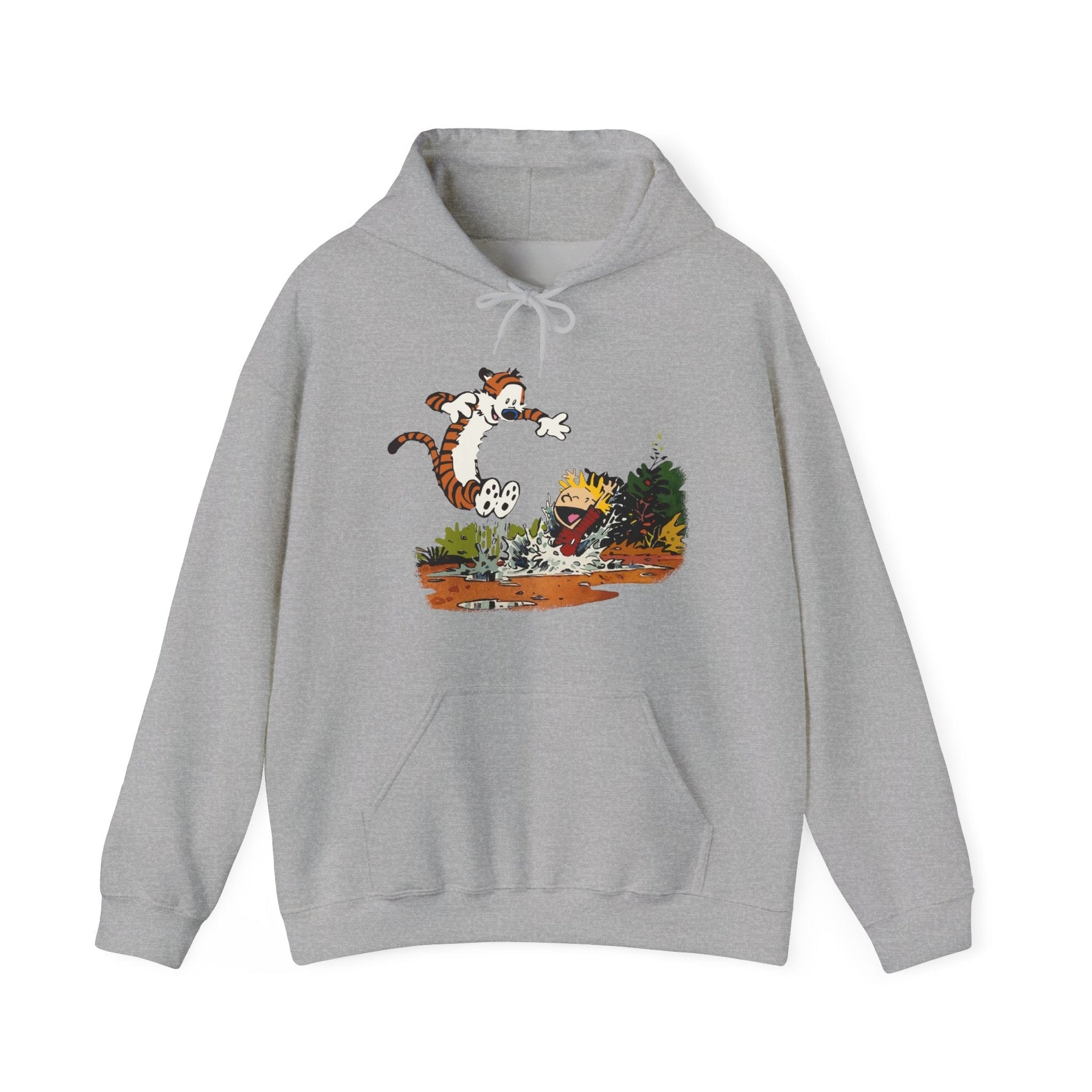 Puddle Splashing Illustration Hoodie - Comics, Movies & Music - Harvey Ltd