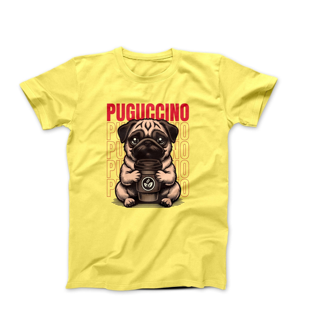 Pug Dog Cappuccino Illustration T-shirt - Pets & Animals - Harvey Ltd